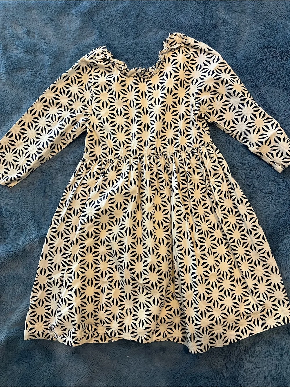Pink Chicken New York Patterned Long Sleeve Dress
